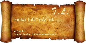 Tuska Lóránt névjegykártya