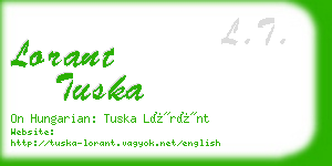 lorant tuska business card